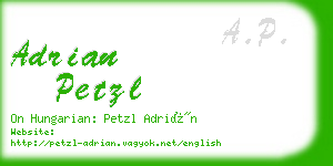 adrian petzl business card